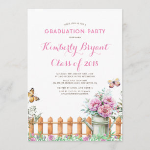 Invitation Pays rustique rural Farmhouse Graduation Party