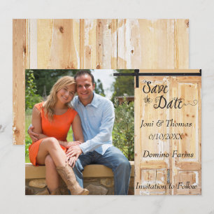 Invitation Pays Western Photo Enregistrer la date