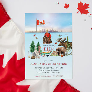 Invitation Paysage canadien   Fête du Canada BBQ