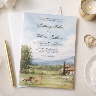 Invitation Paysage de campagne toscan pour mariage 
