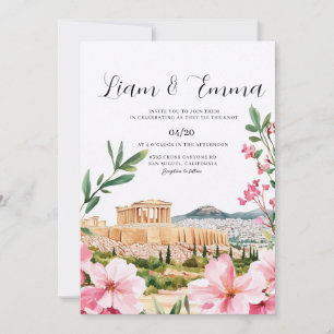 Invitation Paysage de mariage Athènes Grèce