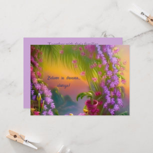 Invitation Paysage fantastique, tropical et rêveur - 