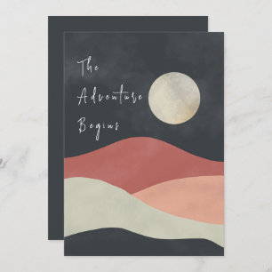 Invitation Paysage Montagne L'aventure commence Mariage