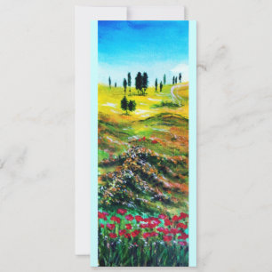 INVITATION PAYSAGE TOSCANE AVEC POPIES