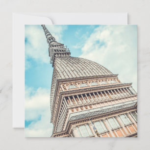 Invitation Paysage urbain de Mole Antonelliana, Turin, Italie