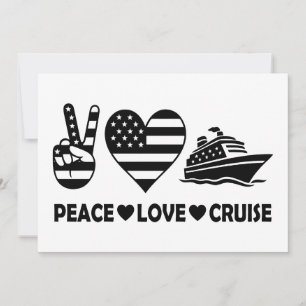 Invitation Peace Love Cruise USA Vacances Vibes