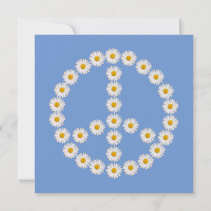 Invitation peace sign daisii daisy boho