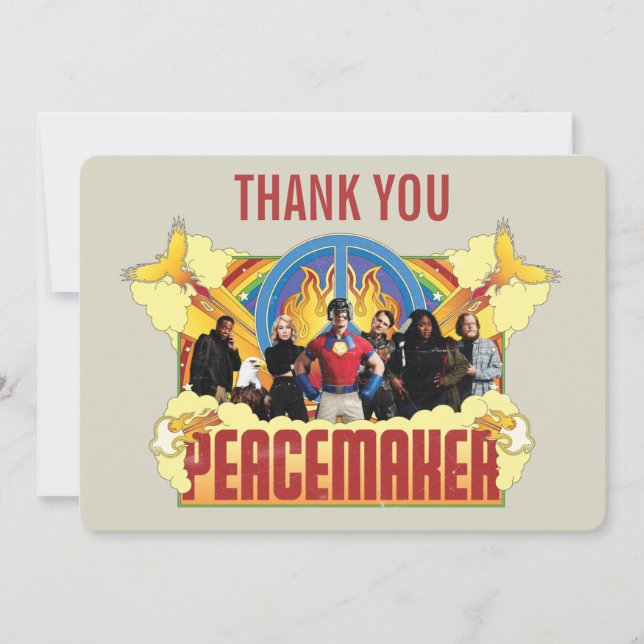 Invitation Peacemaker la série Anniversaire Merci (Devant)