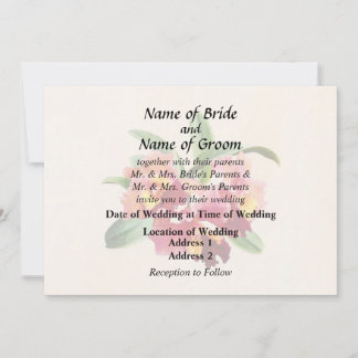 Invitation Peach and Crimson Cattleya Orchids