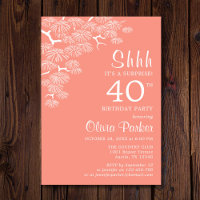 Peach Pink Pine Branch Surprise 40e anniversaire