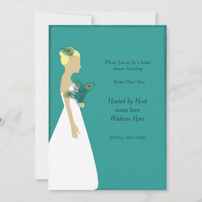 Invitation peacock_bridal_invite-01, svp nous joignent pour… (Devant)