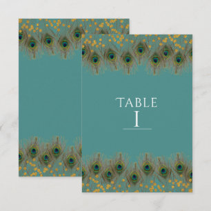 Invitation Peacock Feather & Gold N'IMPORTE QUELLE COULEUR Nu
