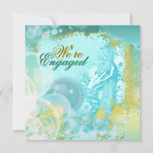 Invitation Peacock thème élégant fiançailles