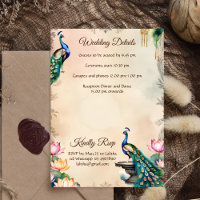 Peacocks Jardin royal vintage mariage indien