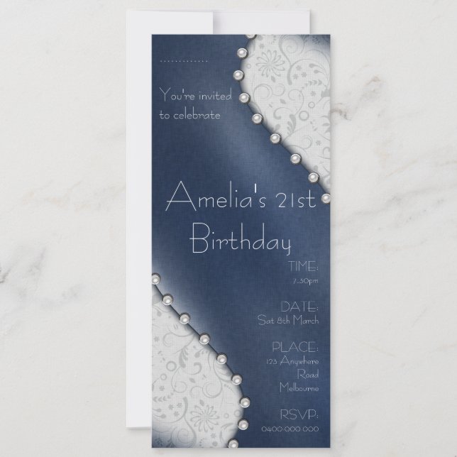 Invitation Pearl Birthday (Devant)