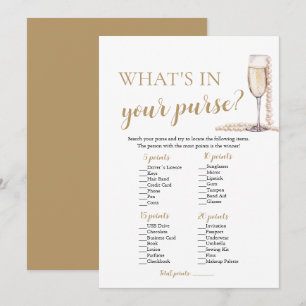 Invitation Pearls et Prosecco modernes Ce qu'il y a dans votr