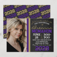 Peau violet & Bronze or Chalkboard Graduation Phot