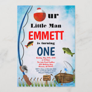 Invitation Pêche à l'extérieur du poisson Été N'importe quel 