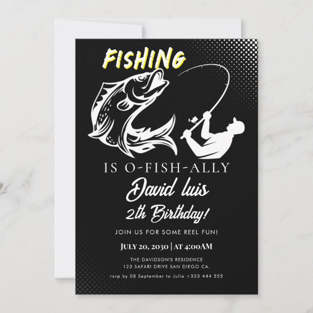 Invitation pêche Anniversaire (Devant)