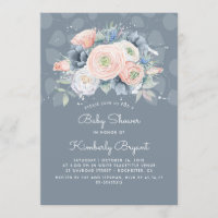 Pêche bleue Sérénité et Baby shower floral Rose