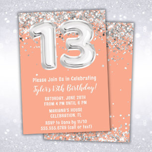 Invitation Pêche et argent 13e anniversaire