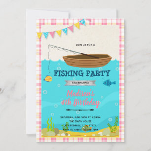 Invitation pêche fille