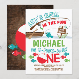 Invitation Pêche, O-Fish-ally, un anniversaire