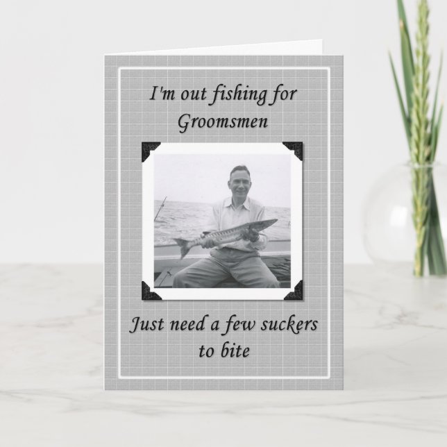 Invitation Pêche pour Groomsmen (Devant)
