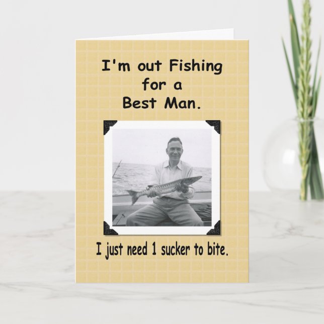 Invitation Pêcher pour Best Man ? (Devant)