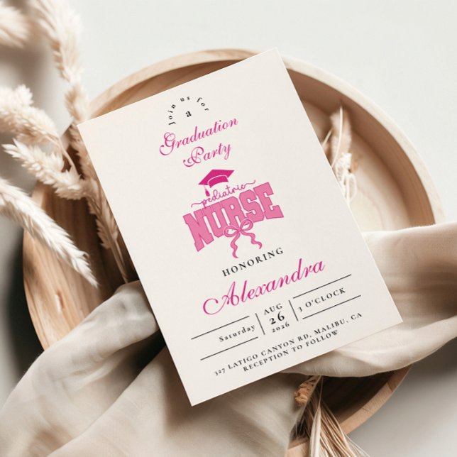 Invitation Pediatric Nurse Graduation Party (Créateur téléchargé)