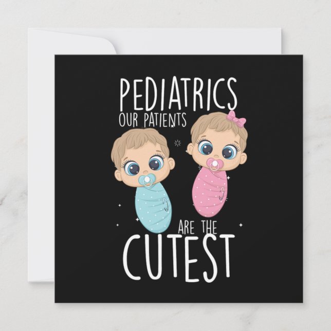 Invitation Pédiatrie Patients Enfants Docteur Médecine Cadeau (Devant)
