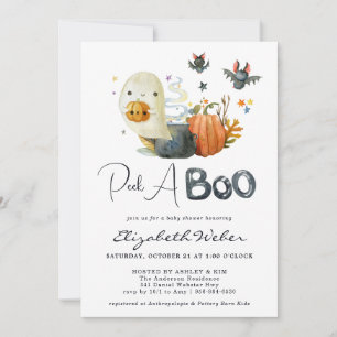 Invitation Peek-A-Boo   Petite Fête Prénatale Halloween de Pe