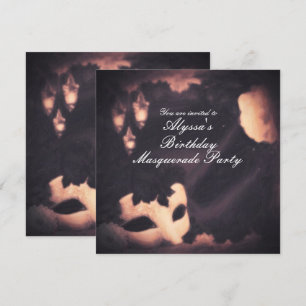 Invitation peinte élégante vintage masquerade Glow