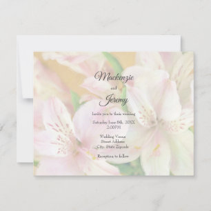 Invitation Peinture Alstromeria douce