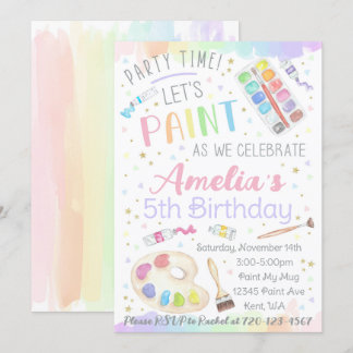 Invitation Peinture Anniversaire Invitation, Paint Party
