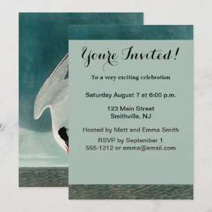 Invitation Peinture de faune d'oiseau de Stern d'Arctique Aud