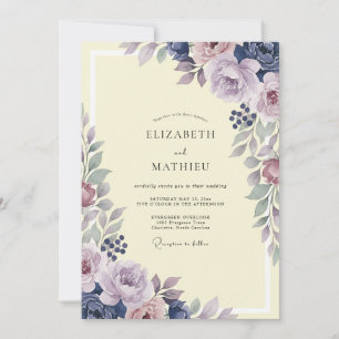 Invitation Peinture de mariage au beurre de lavande