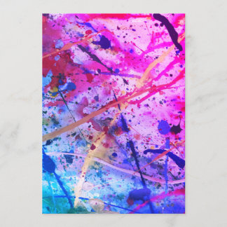 Invitation Peinture d'éclaboussure