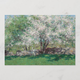 Invitation Peinture des pommiers aux fleurs blanches