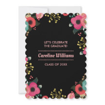 Peinture florale moderne fête de graduation person