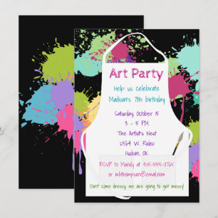 Invitation Peintures de pastel de partie d'art