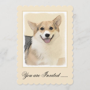 Invitation Pembroke Welsh Corgi Peinture - Chien d'art origin