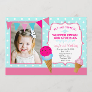 Invitation Pendentifs du Ice Cream Party