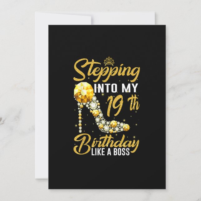 Invitation Pénétrer dans mon 19e anniversaire Comme une couro (Devant)