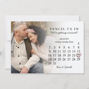 Invitation Pensez-nous dans Enregistrer la date août 2024 Cal