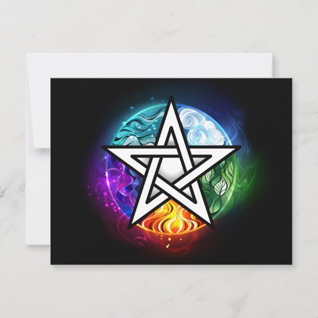 Invitation pentagramme du Wiccan (Devant)