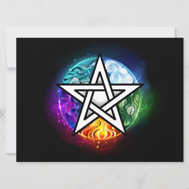 Invitation pentagramme du Wiccan (Devant)