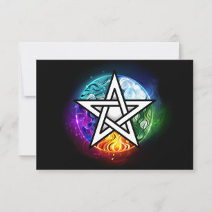 Invitation pentagramme du Wiccan