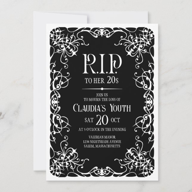 Invitation PER 20s 30s 40s Anniversaire (Devant)