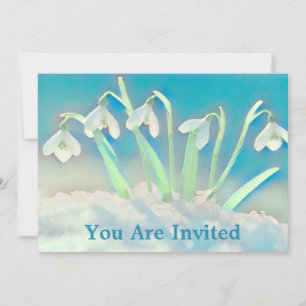 Invitation Perce-Neige Bleu